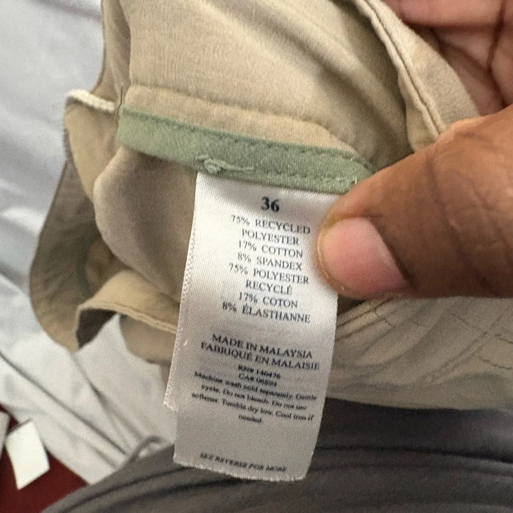 FAHERTY All Day Shorts Mens 36 Beige Khaki 9